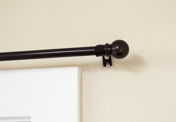 2- Mainstays Adjustable 48”-84” Bronze Ball Curtain Rod Bronze 5/8” New