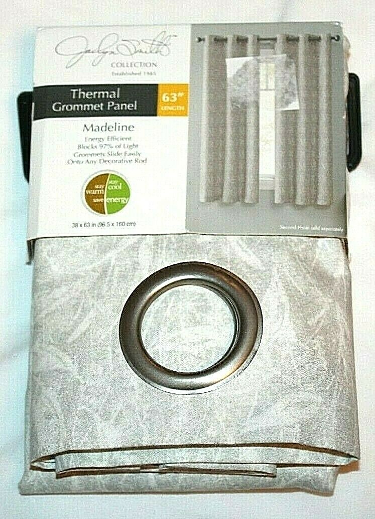 Jaclyn Smith Thermal Grommet Panel Madeline Ivory 63″