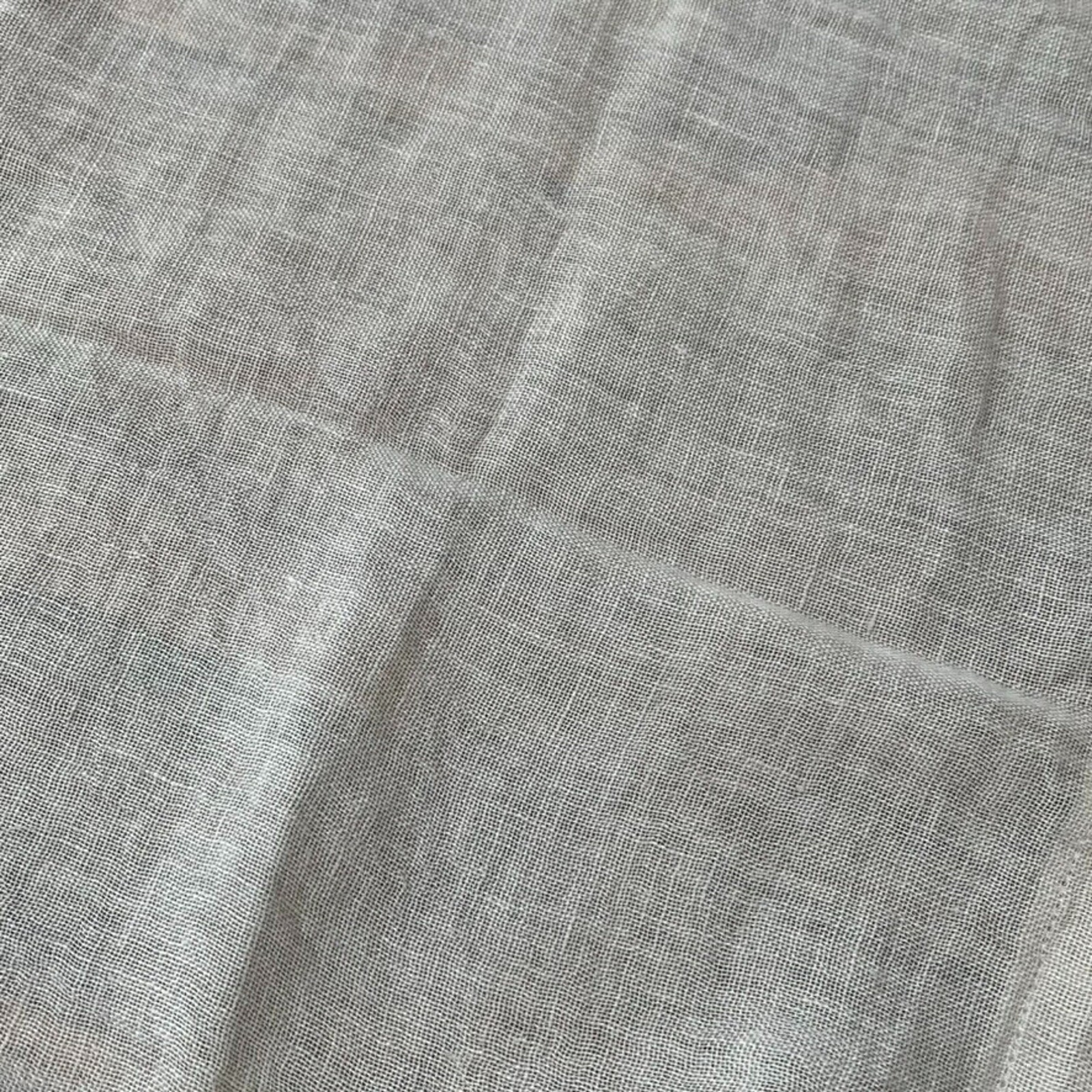 Sheer Rectangle Linen Curtain Panel 57″ x 46″ Cream