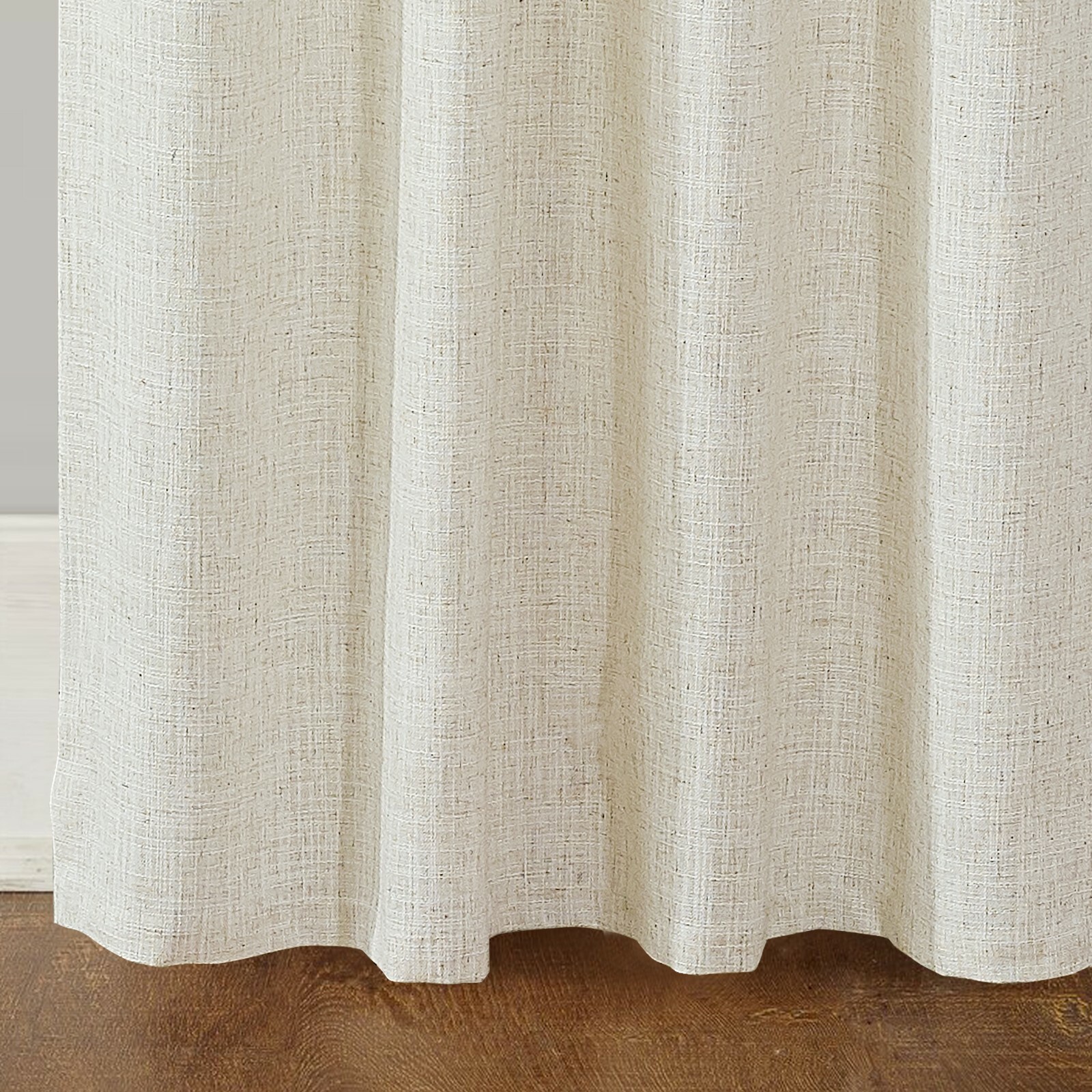 Dodoma Linen Blend Solid Window Curtains Drapes Blackout Room Thermal Insulated