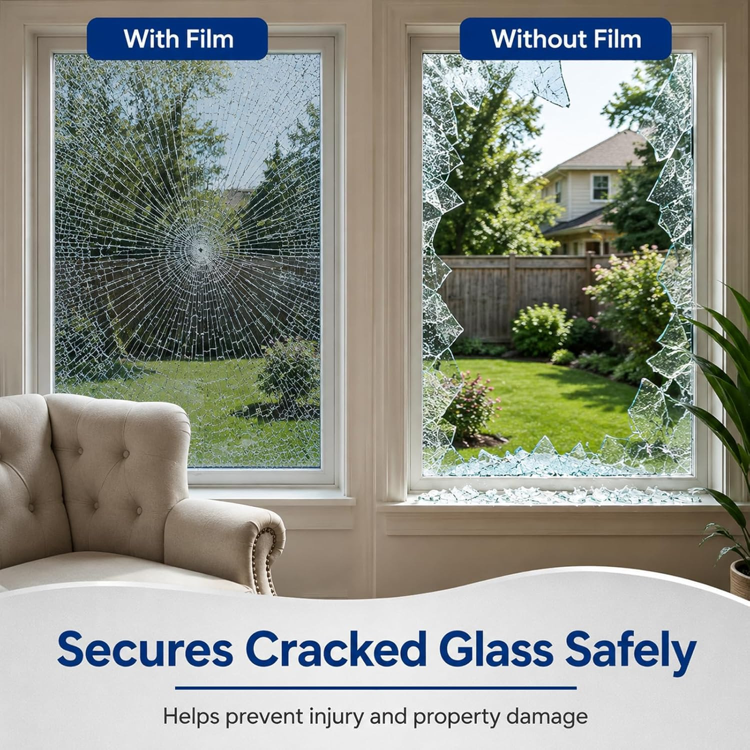 One Way Window Privacy Film, See Out Not in Daytime Mirror Tint for Home, Heat B