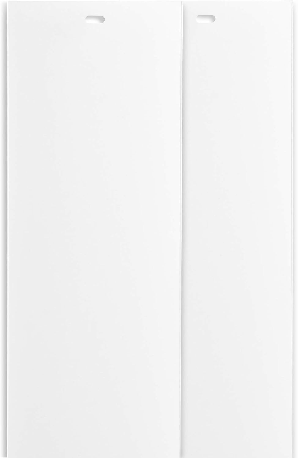 PVC Vertical Blind Replacement Slats Curved Smooth White 46.5 x 3.5 (5-Pack)