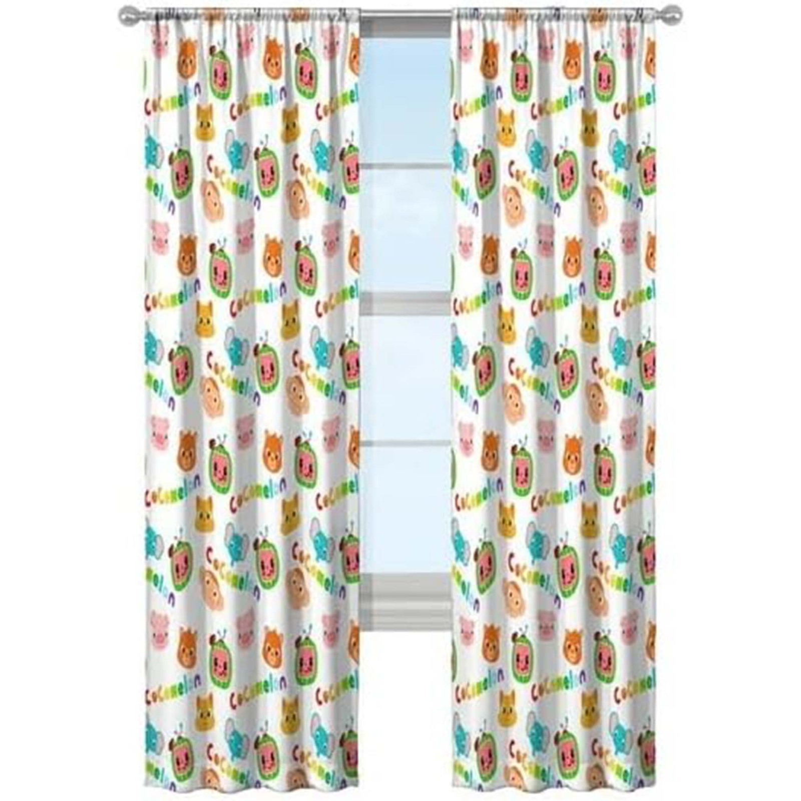 CoComelon Kids Window Panel Drapes – Decorative Curtain Panels for Bedroom