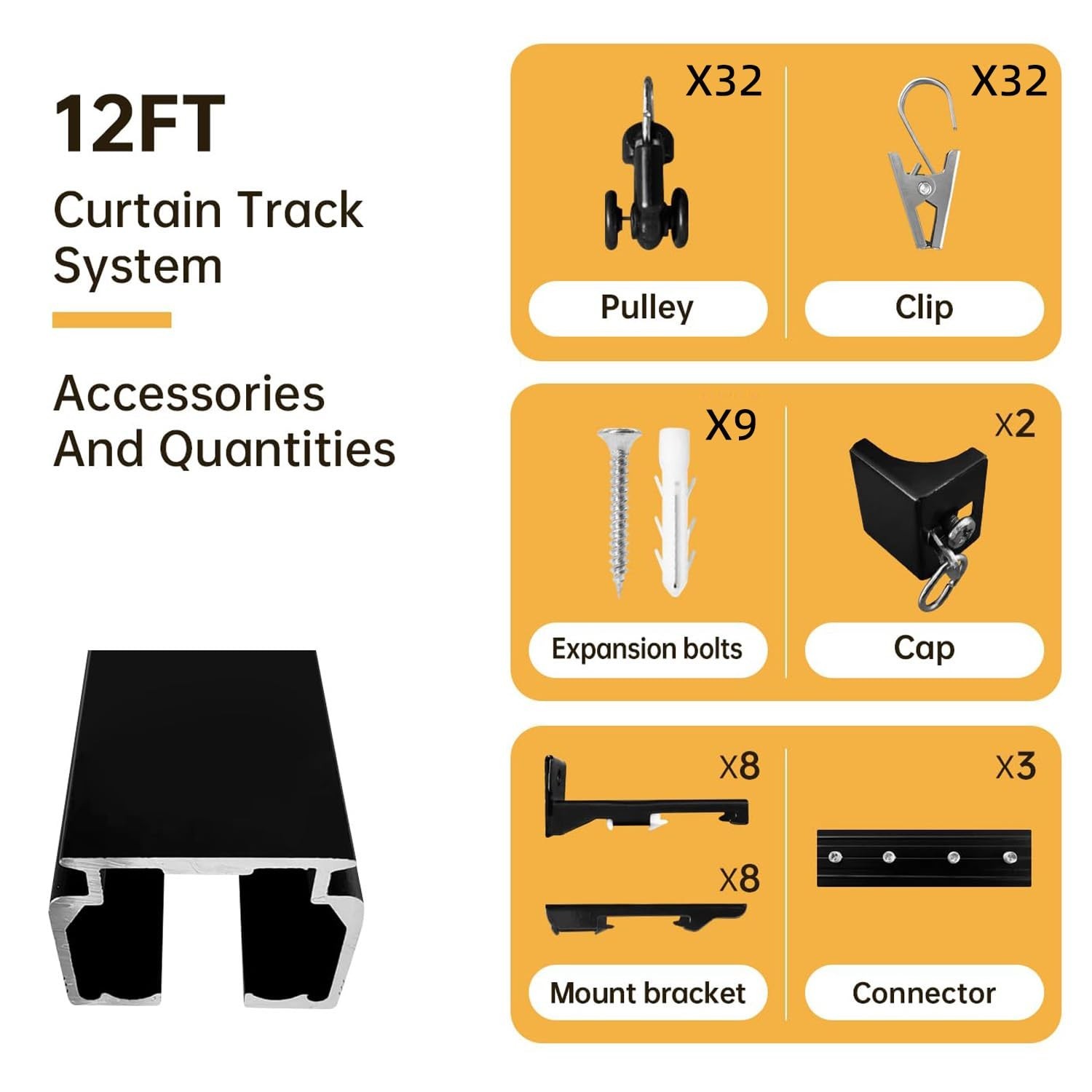 Ceiling Curtain Track Ceiling and Wall Mounted Heavy-Duty Curtains Rails Room…