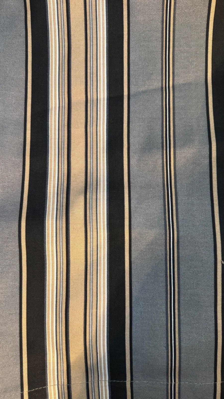 Black Stripe Pattern Café / Kitchen Curtain 3 Piece Set by Mainstays, multicolor