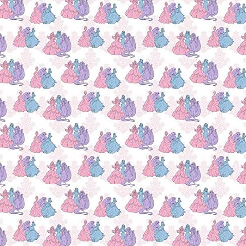 Princesses Friends White Cotton Curtain