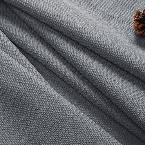 2 Panels Kitchen Curtains 36 Inch Length Tier Curtains, 30 x 36 inch Dark Grey