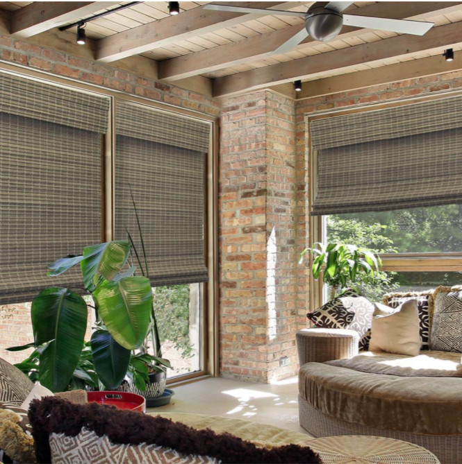 Driftwood Roman shade 40.5″w x 48″h