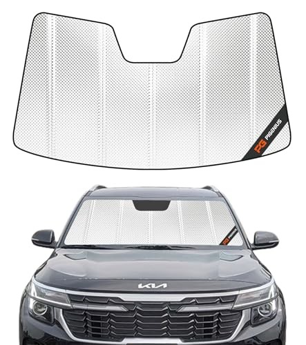 Windshield Sun Shade for Kia Seltos 2020-2024 Kia Seltos Shiny Silver (Classic)