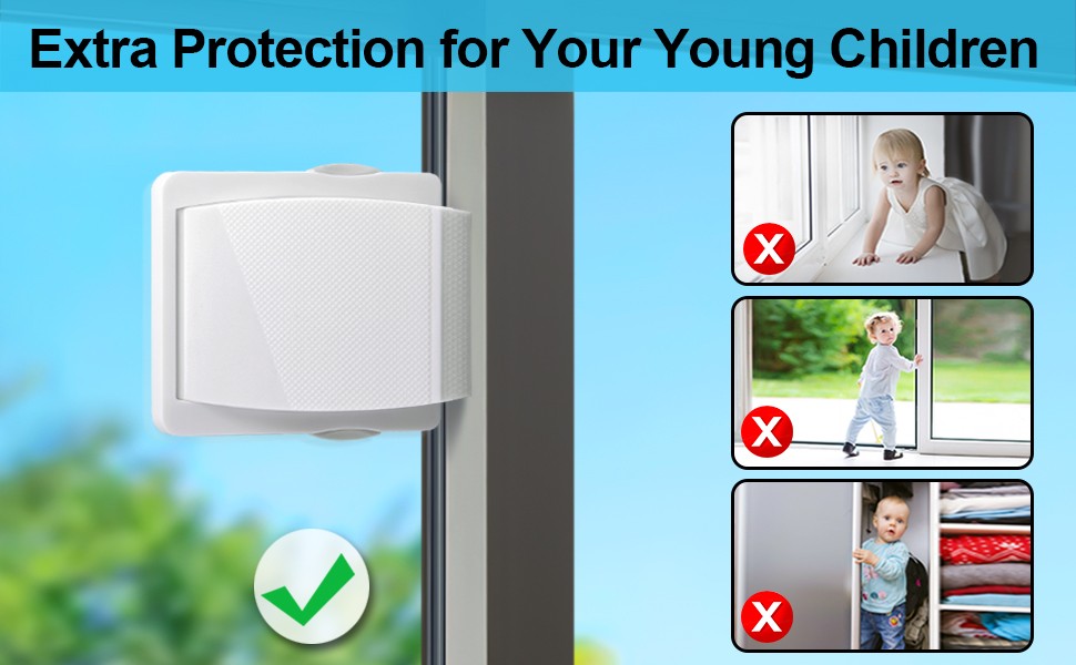Sliding Door Lock, 2 Pack Child Safety Sliding Glass Door Lock for Sliding Glass