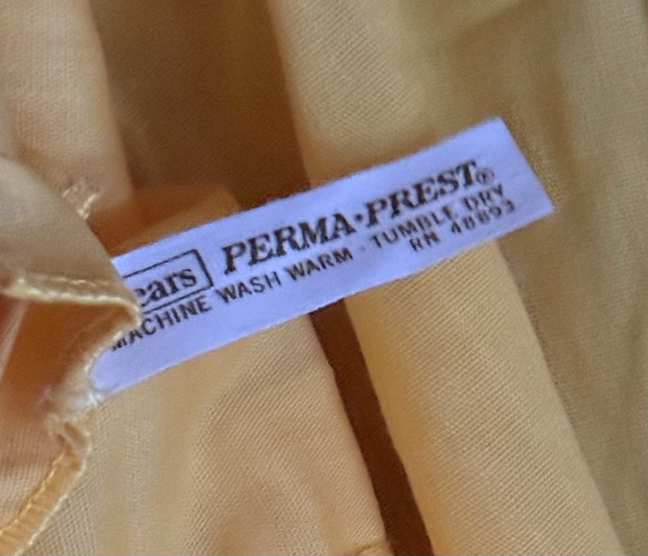 VTG 70s Sears Curtains Ruffled 2 Panels Valance & 2 Tiebacks Marigold Yellow EUC