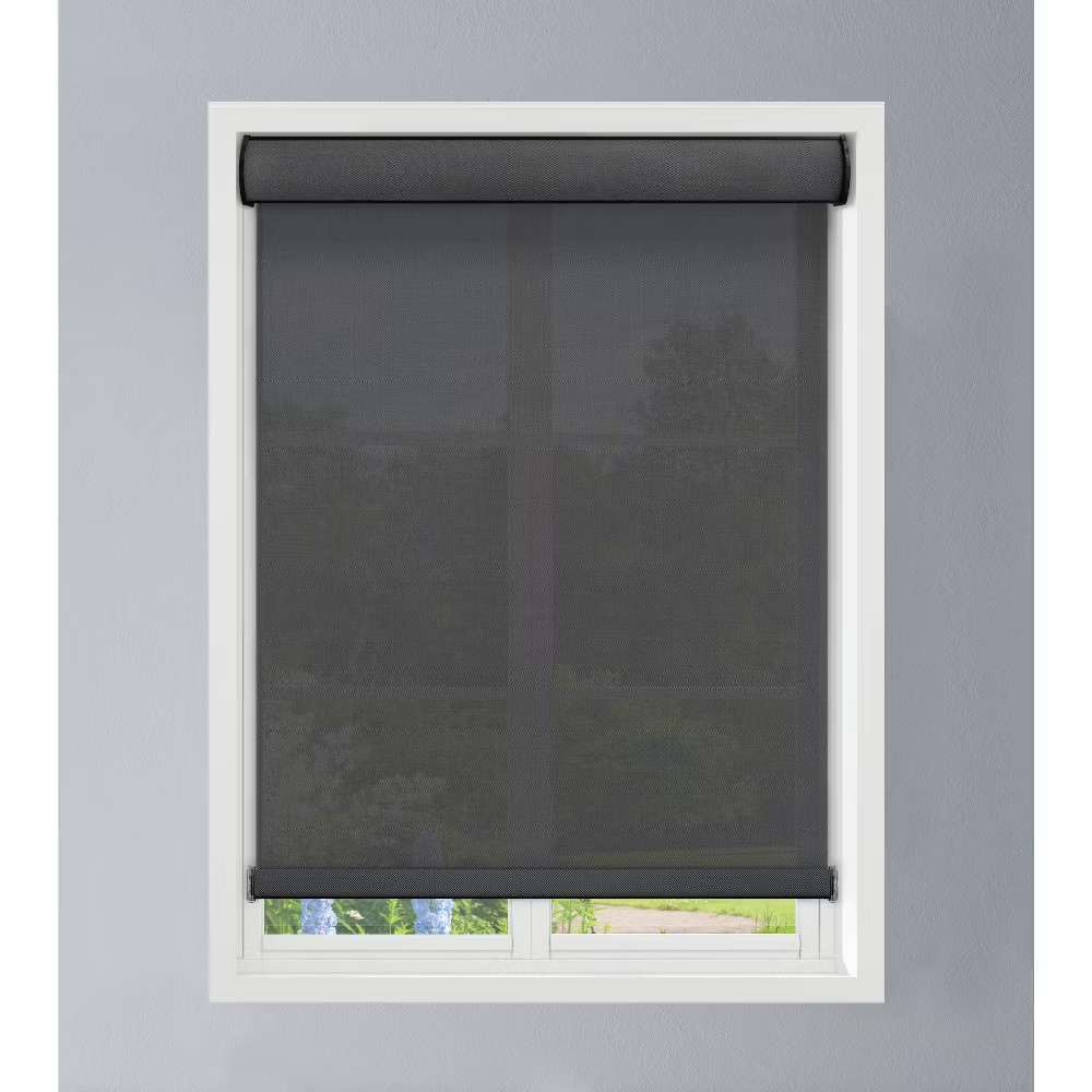 Linen Avenue Custom Cordless Cassette 5% Solar Roller Shade, 29 W