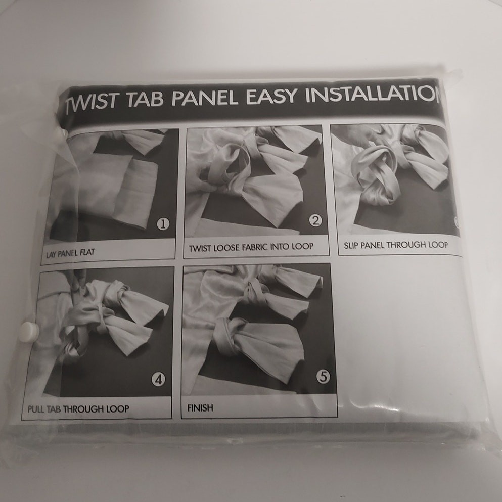Madison Park Off-White 50″ x 84″ Polyester Twisted Tab Blackout Panel