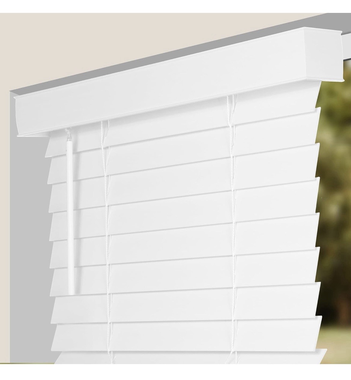 Calyx Pure White 24” W X 60” H Faux Wood Cordless Blinds New In Box Never Used