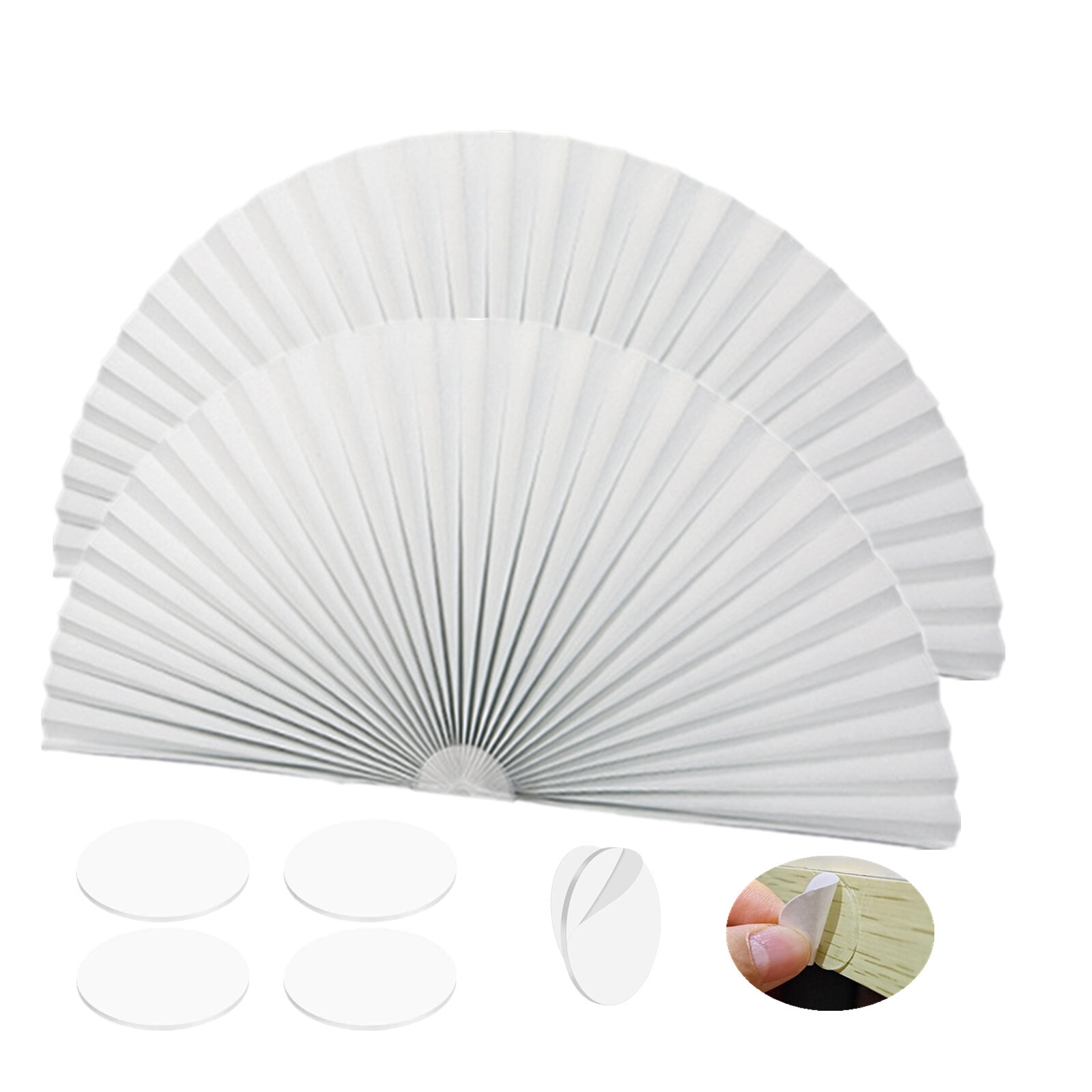 2PCS Half Moon Round Window Cover Arch Blackout Window Shades Cordless No Blind