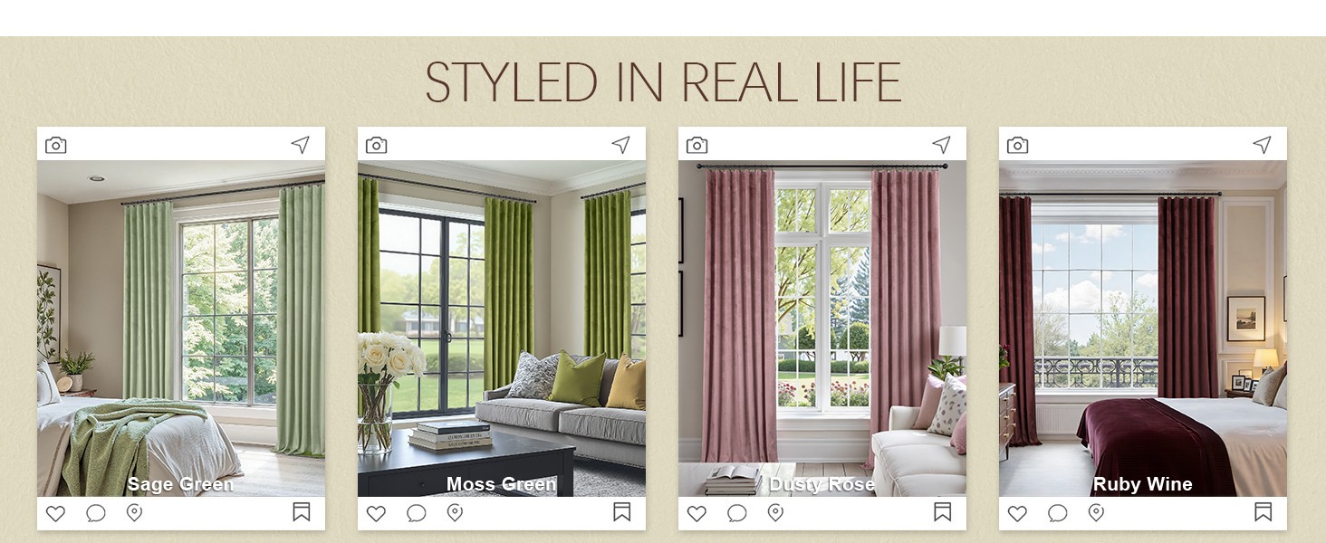 Ruby Wine Velvet Curtains 96 Inches Long for Living Room 2 Panels Light Blocking