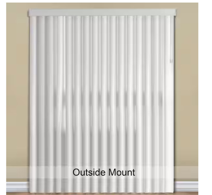 Crown Cordless Smooth Vertical Louvers 9 Pack White 3.5 in x 84 in