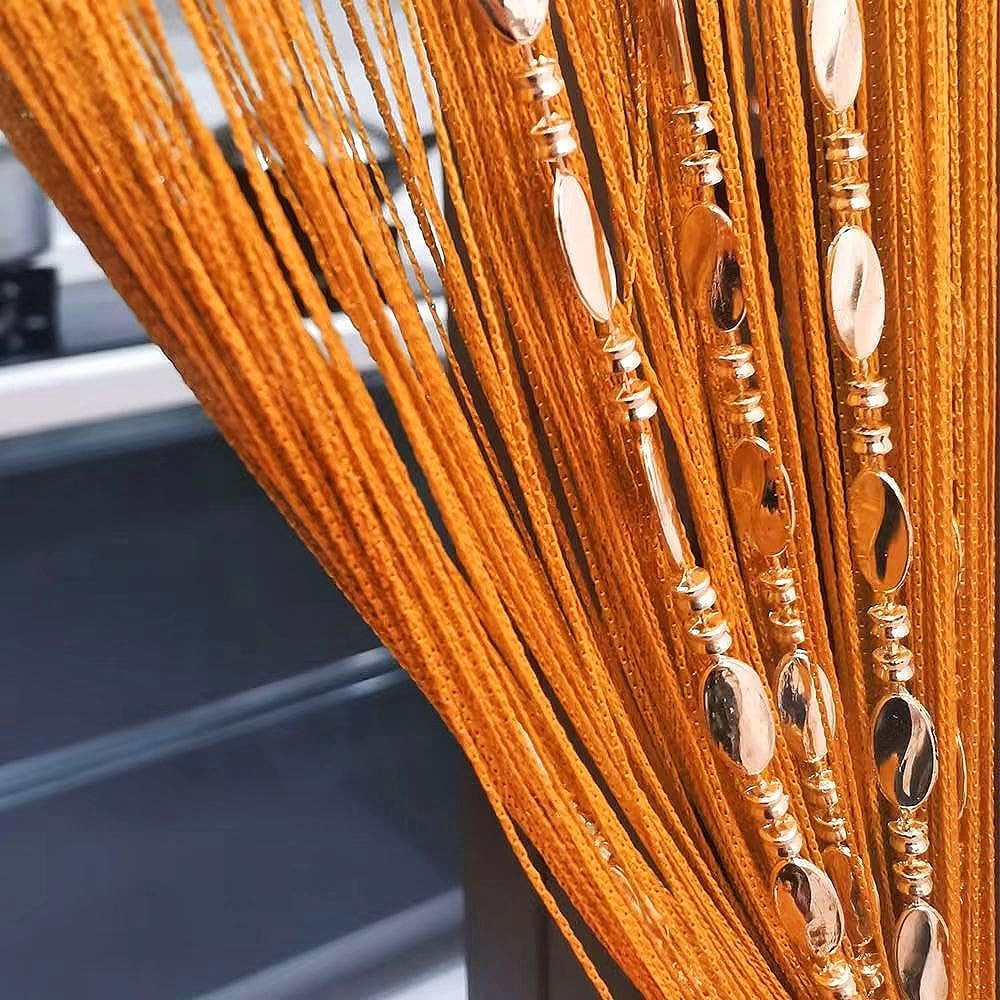100cmX200cm Decorative Door String Curtain Beads Wall Panel Fringe Window Room D