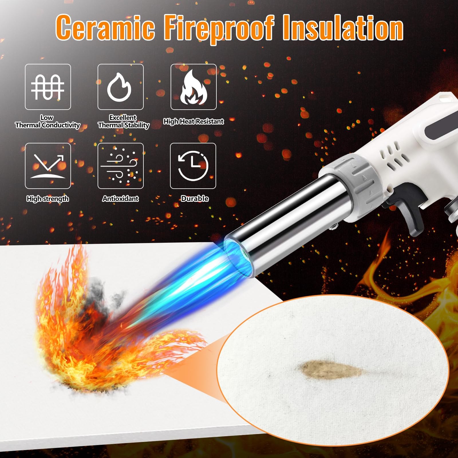 4PCS High Temperature Ceramic Fiber Gasket Sheets Fireproof Insulation Paper