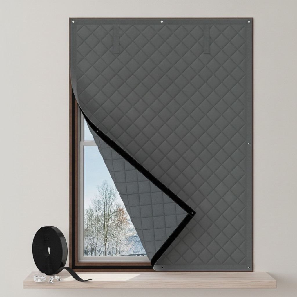 Roll-Up Thermal Insulation Curtains 30×56 Inch – Easy To Install Home Solution