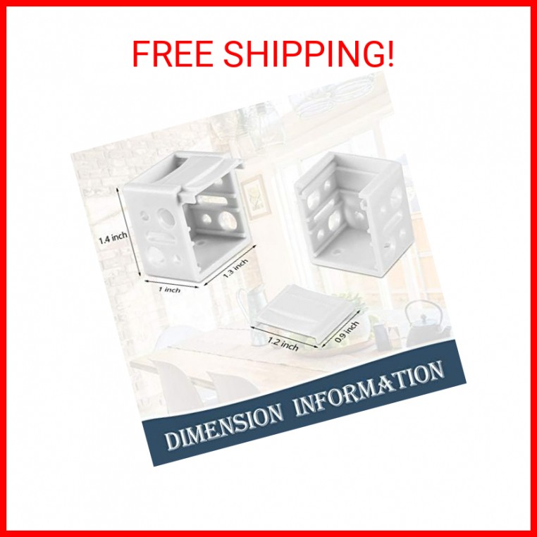 6 Pieces 1 Inch Blind Brackets White Profile Box Mounting Bracket Window Blinds
