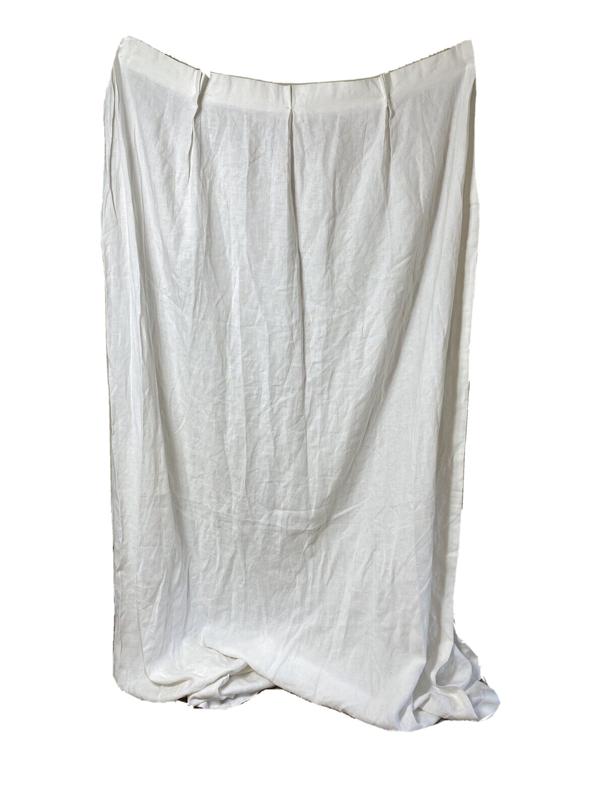 Custom Made Vintage Curtain Panel Ivory Off-White 92 Long Drape Luxe Pinch Pleat