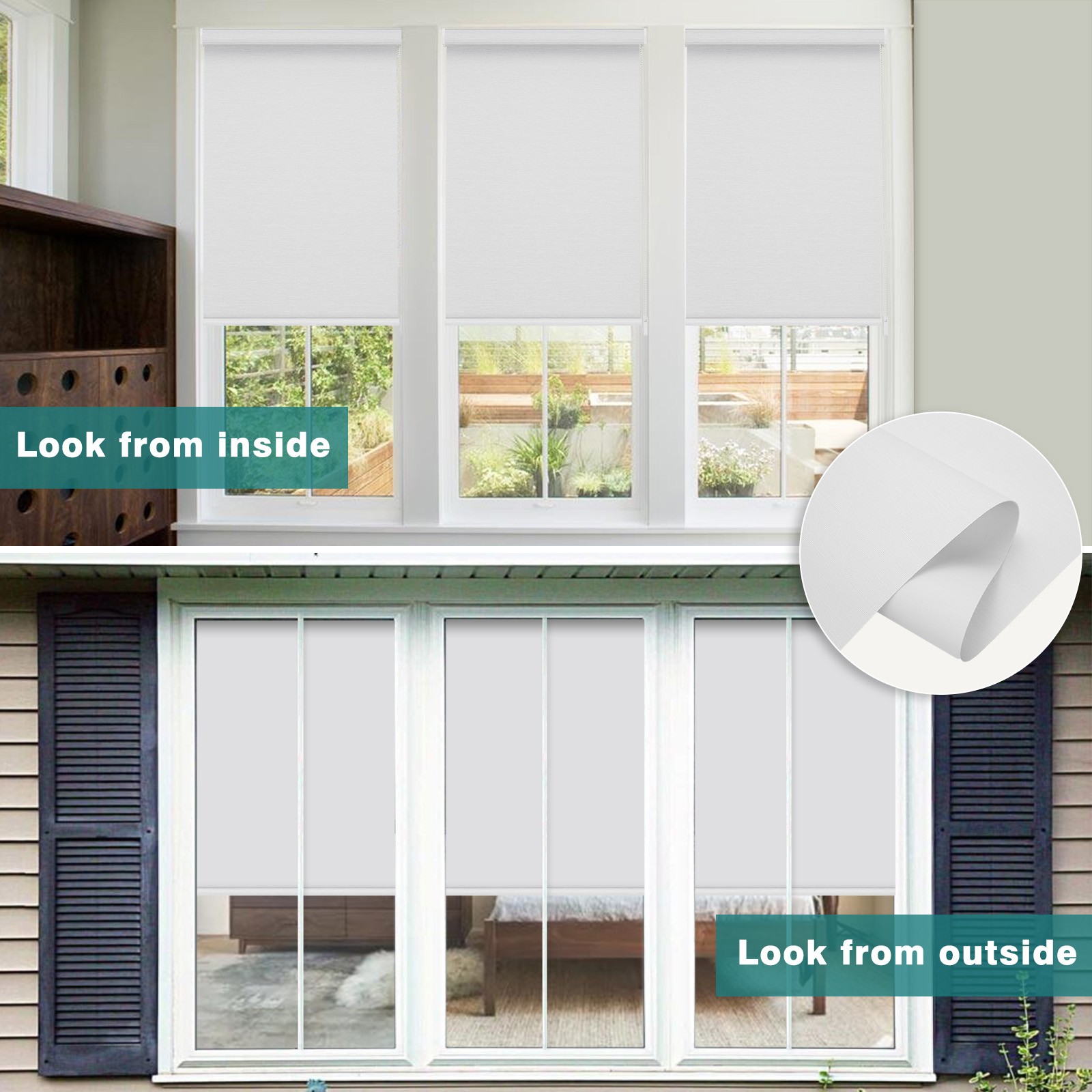 Changshade CUSTOM Made Roller Shades Roll-up Blind Corded Blackout Window Blinds