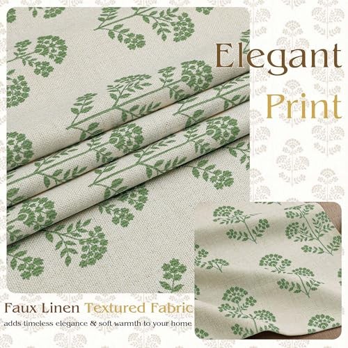 36 Inch Short Kitchen Window Curtains – 30″W x 36″L (Pack of 2) Sage Green