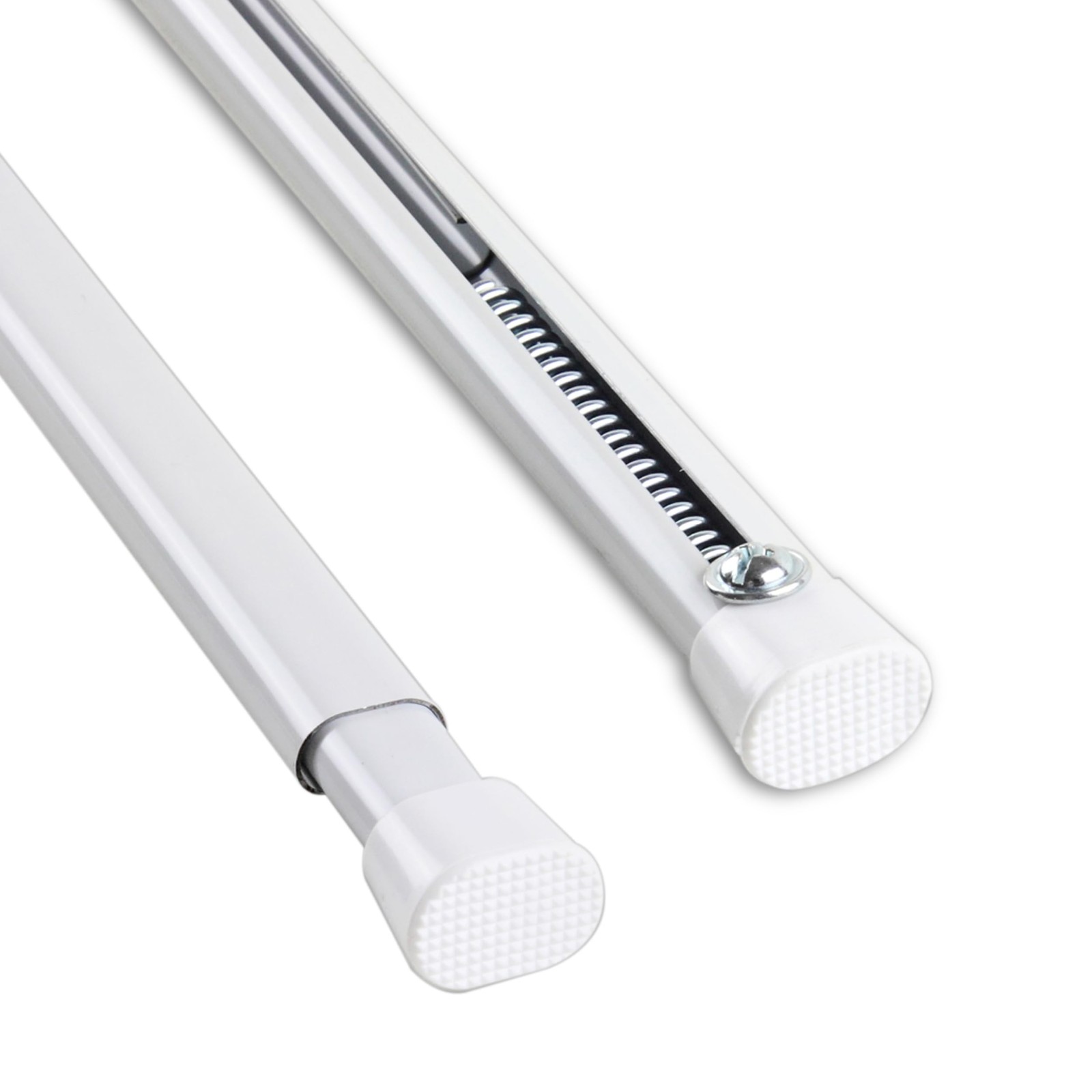 Rod Desyne SPBX-O22-1 Oval Spring Tension Rod, 22-36 inch, White