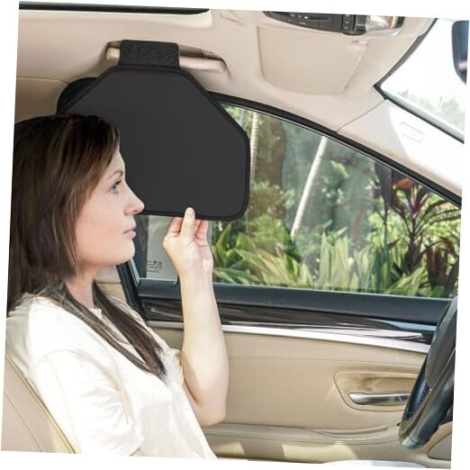 Side Window Sun Visor for Car Roof Handles – Sun Glare and Heat Blocker Black