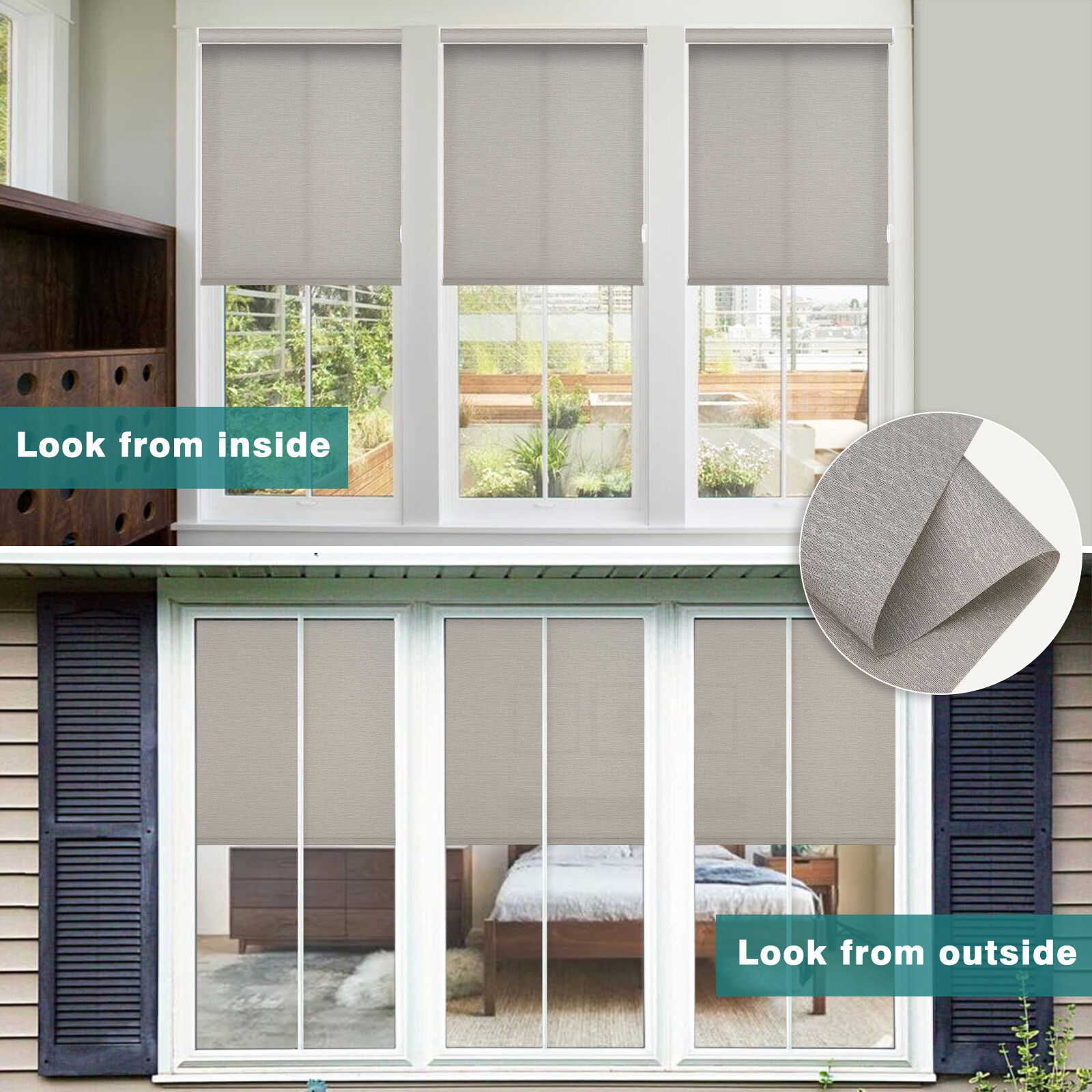 Changshade Roller Shades Window Blinds Curtains Room Darkening Light Filtering