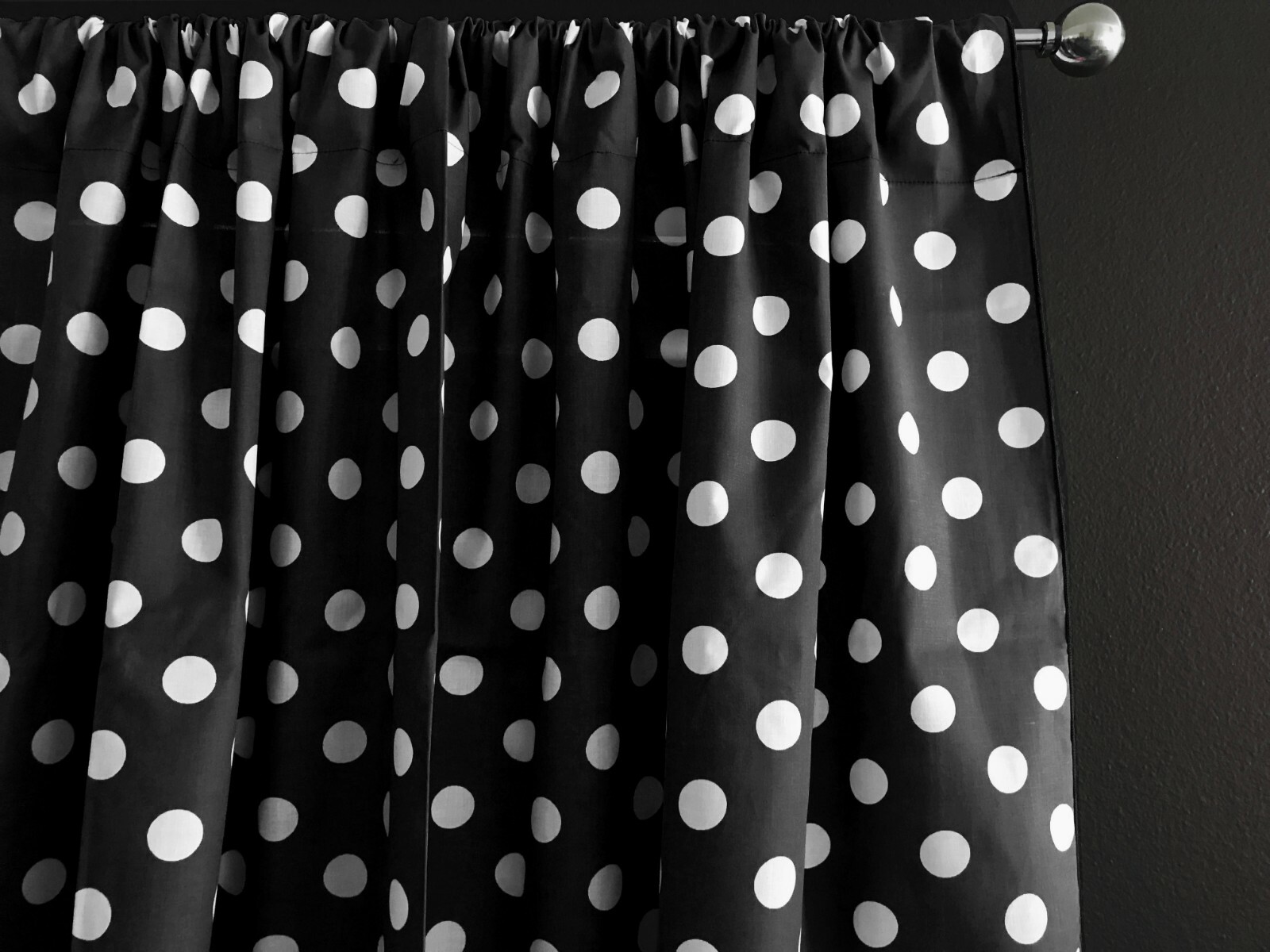 Cotton Polka Dot Print Curtain Panel Home Décor/Window Treatment/Backdrop