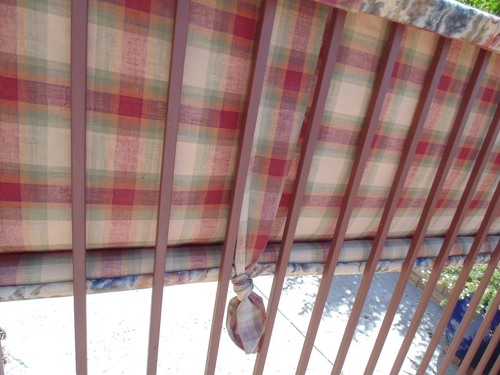 CUSTOM Roll Shade Window VALANCE 102″ Lined French Country Floral & Plaid EXCEL