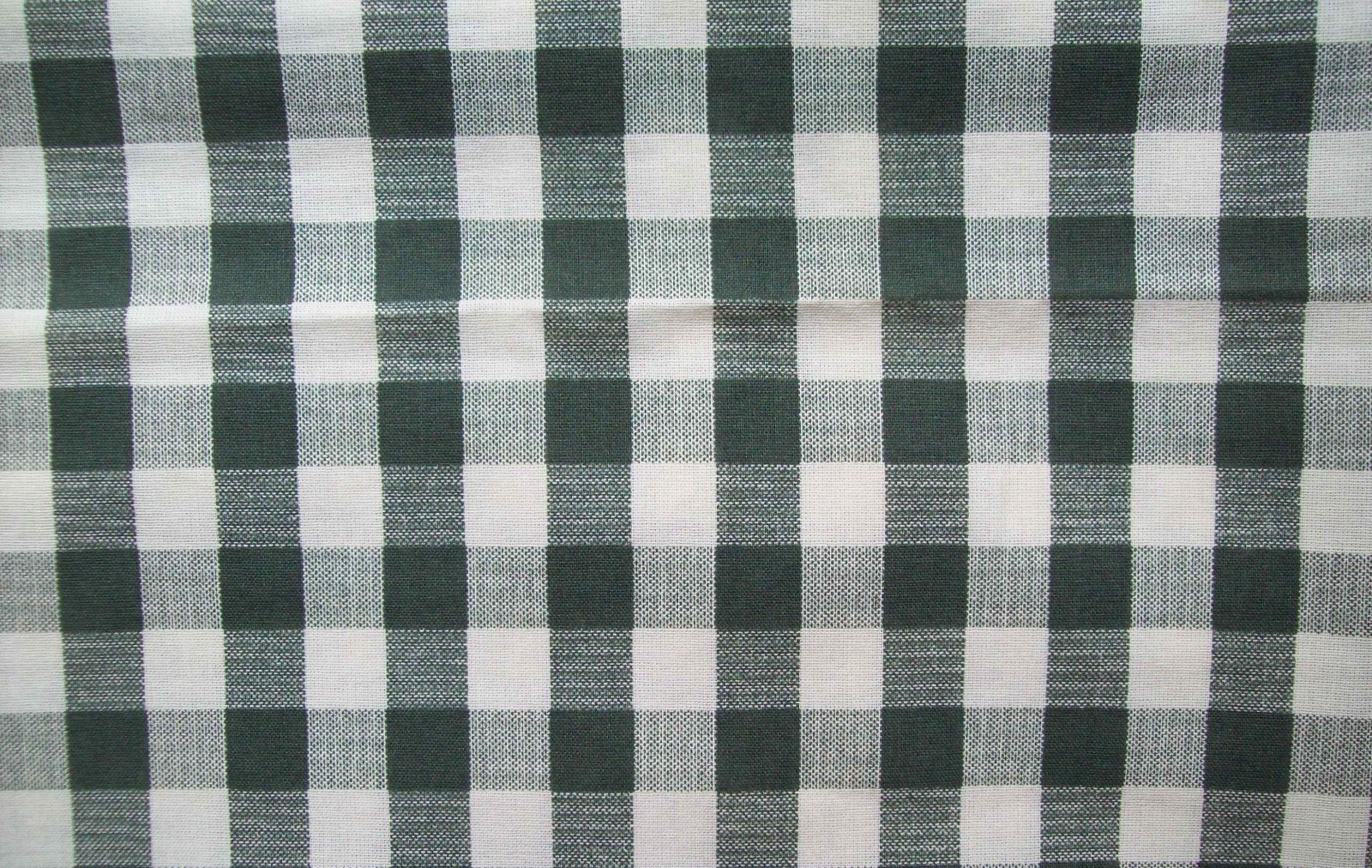 Gingham Tab Top Curtain PANELS AND VALANCES Green/Ivory 40 x 82 TWO PAIRS Sears