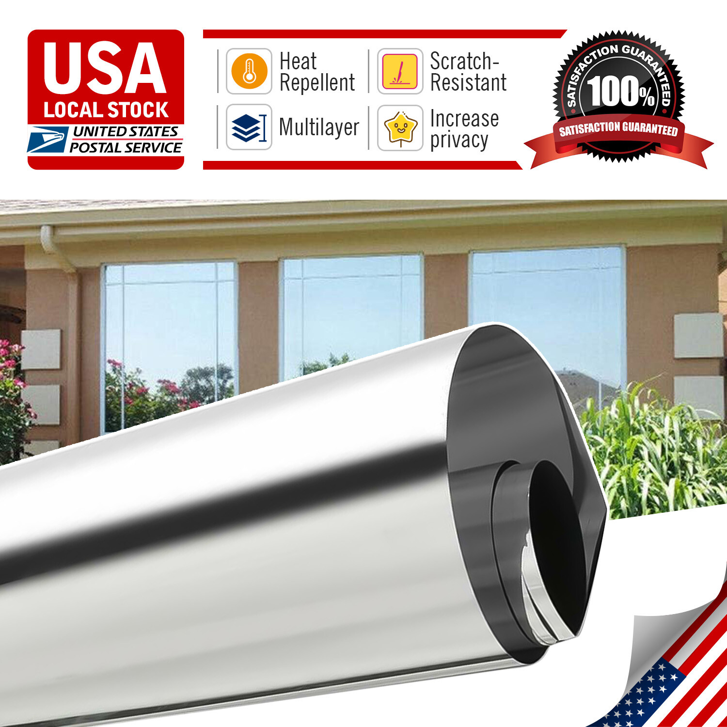 New Window Film 15% VLT 6.6ft x 20″in Tint Roll – Silver – New Home Office Glass