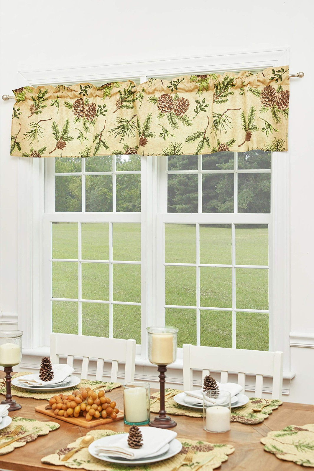 C&f Home Woodland Retreat Window Treatment Curtain Pinecone Decor Decoration Cab