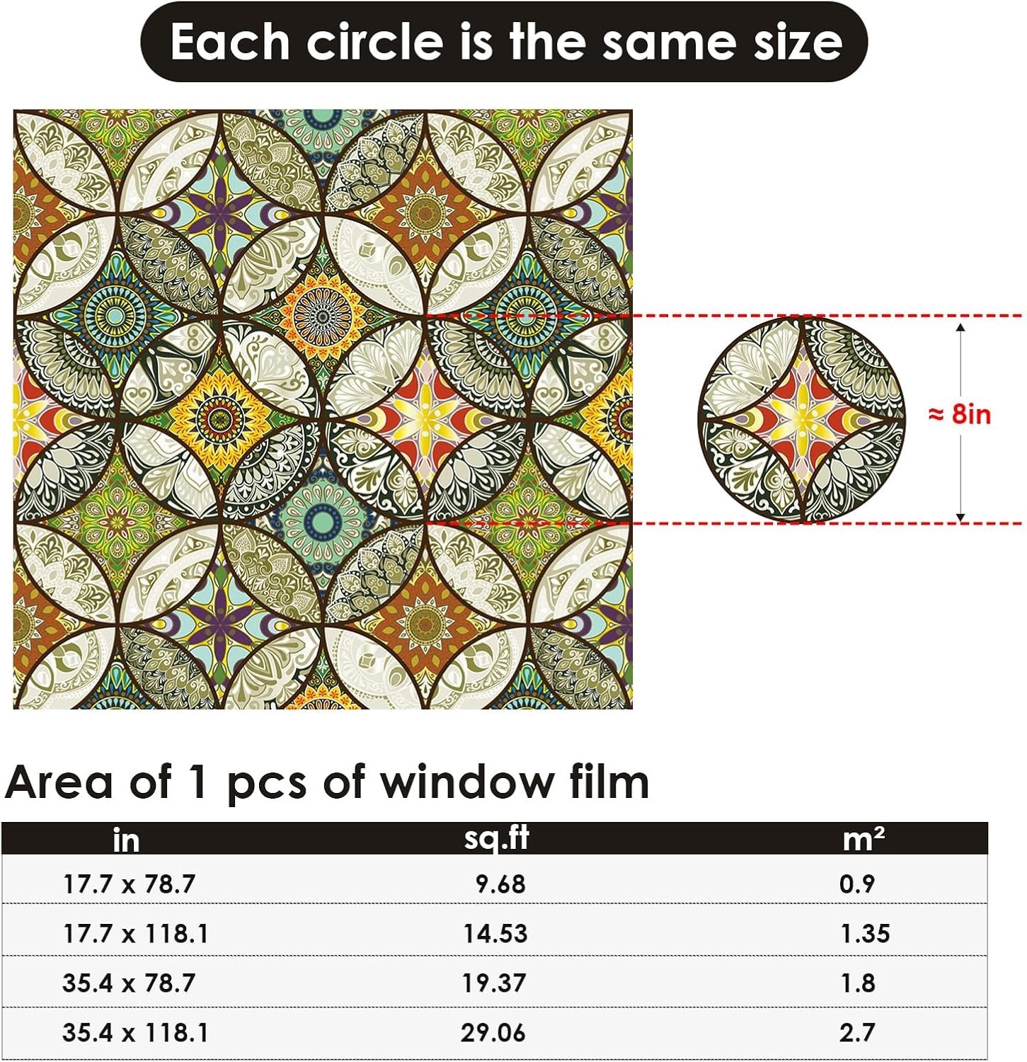 Static Cling Decorative Window Film with Installation Tools Non Adhesive Priv…