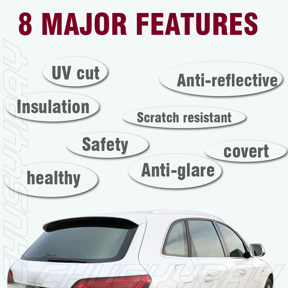BLACK WINDOW TINT FILM AUTO CAR OFFICE TINTING SUPER DARK LIMO 35% 50X152CM
