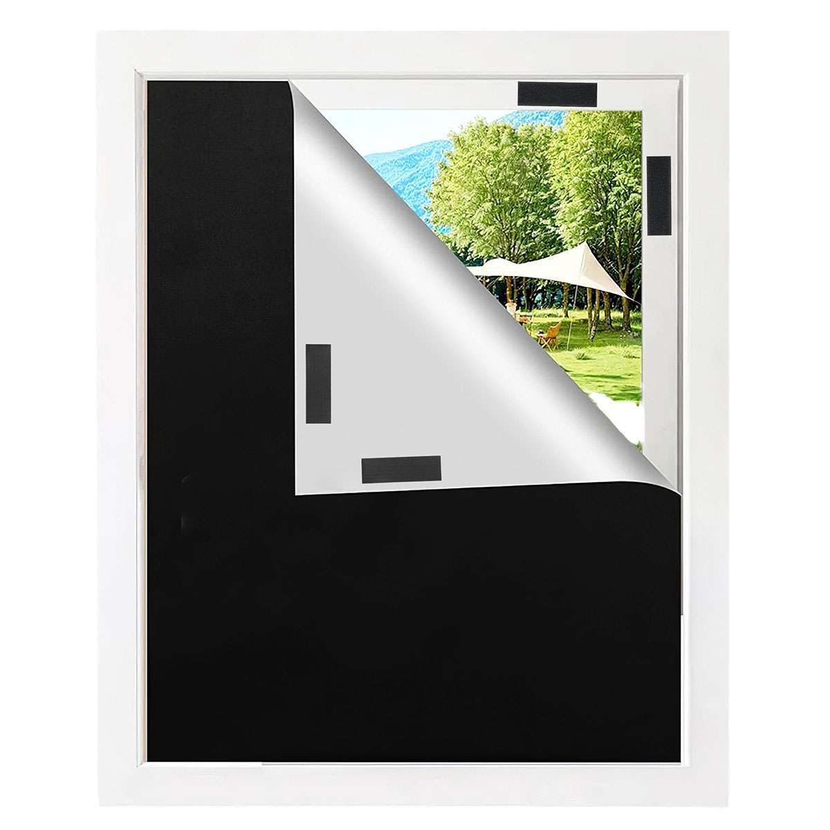 Magnetic Blackout Window Cover 100% Room Darkening Shades Black Out 57in x 40in