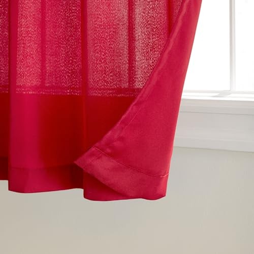 Cabana Solid Heavyweight Indoor Outdoor 54″W x 84″L (Pack of 2) Radiant Red