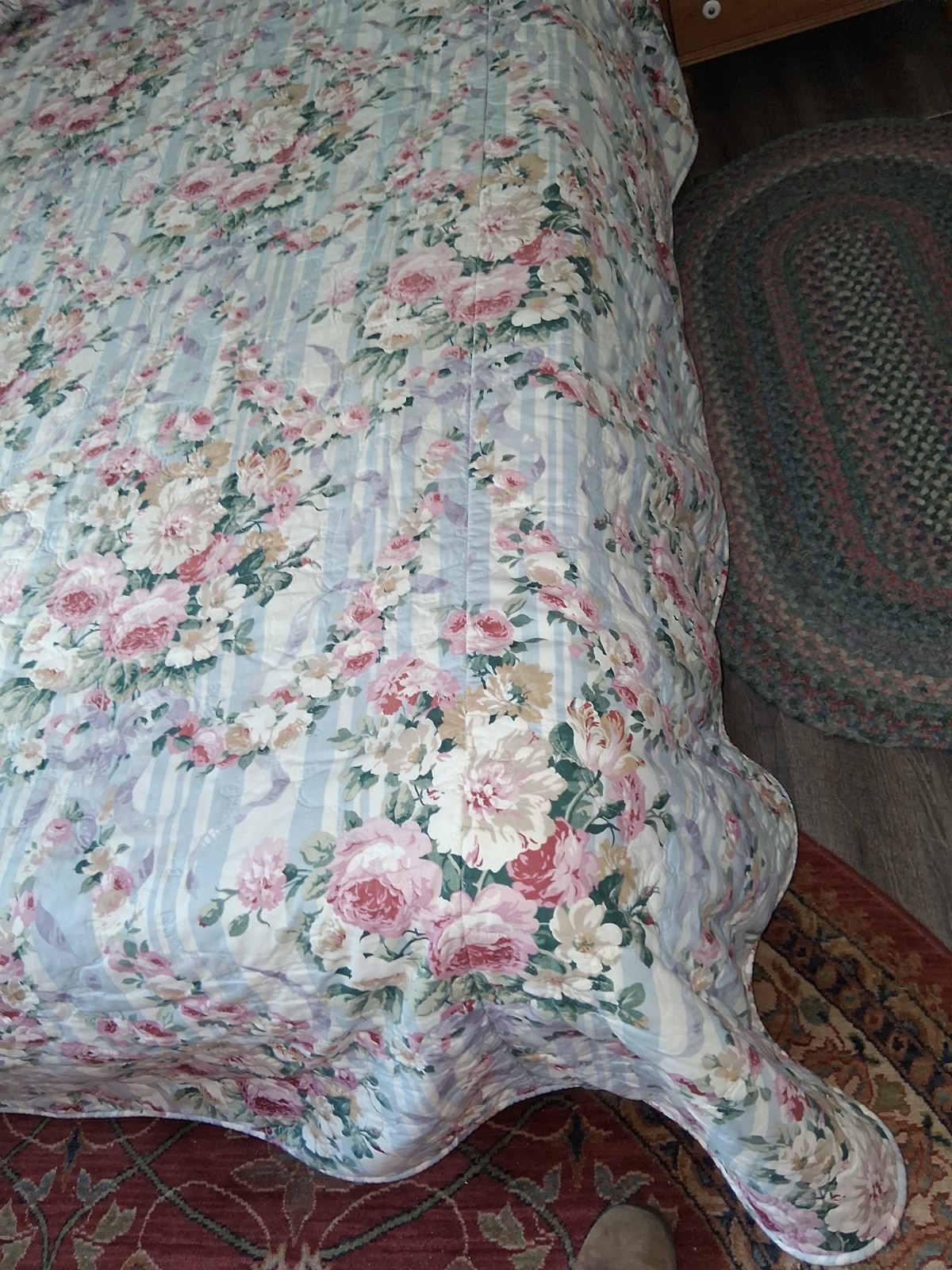 Waverly Hatfield Rod Pocket Drapes-Vintage-Ready to Hang-2 pairs available