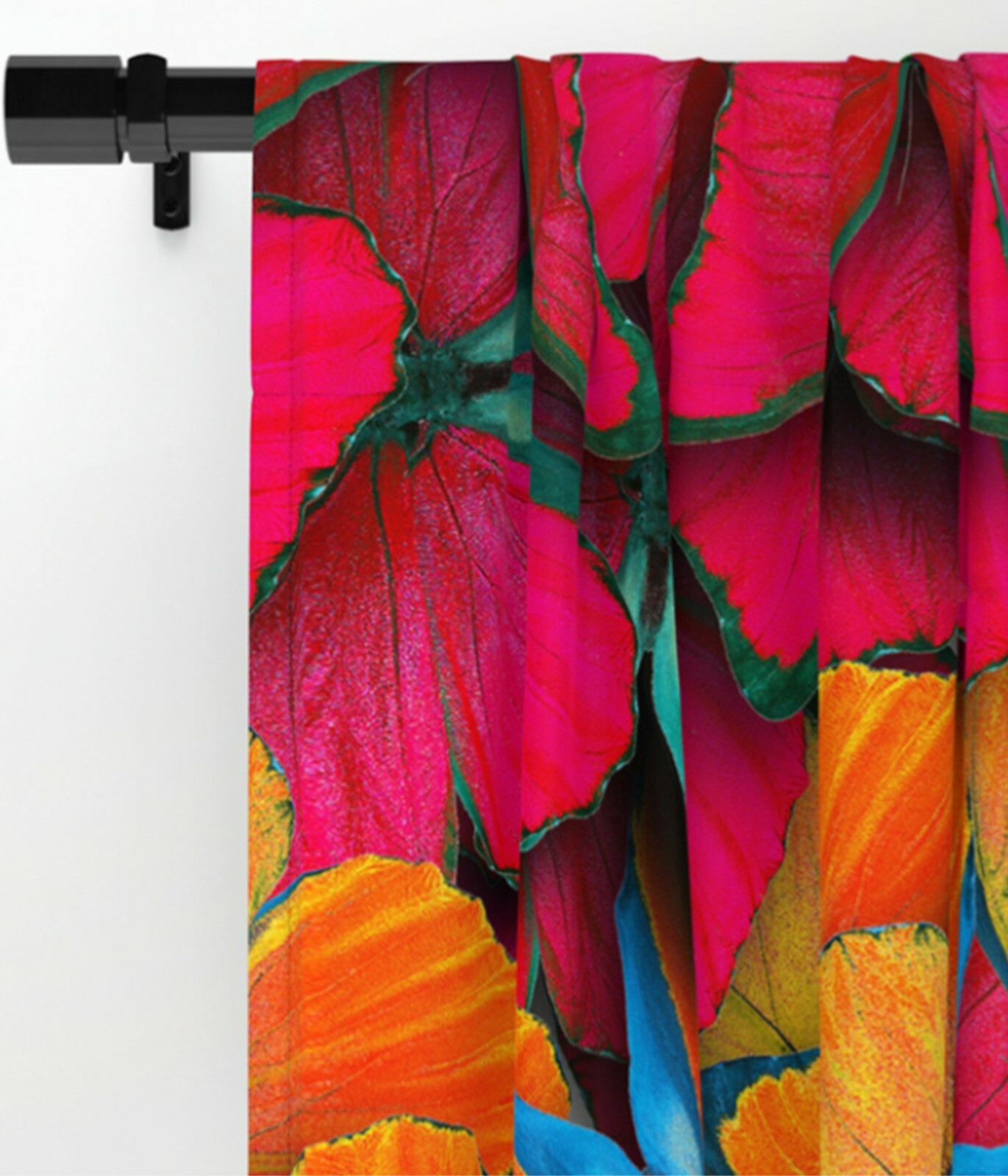 Butterfly Window Curtain colorful Drapery Curtain Panels kids rainbow window
