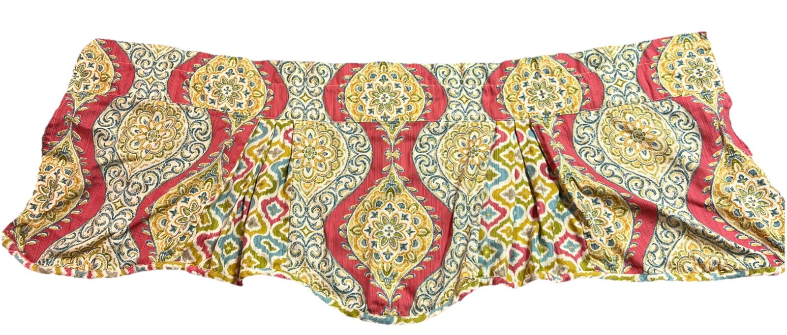 Waverly Medallion Valances( 2 )Multicolor, 50”x20” Each Rod Pocket