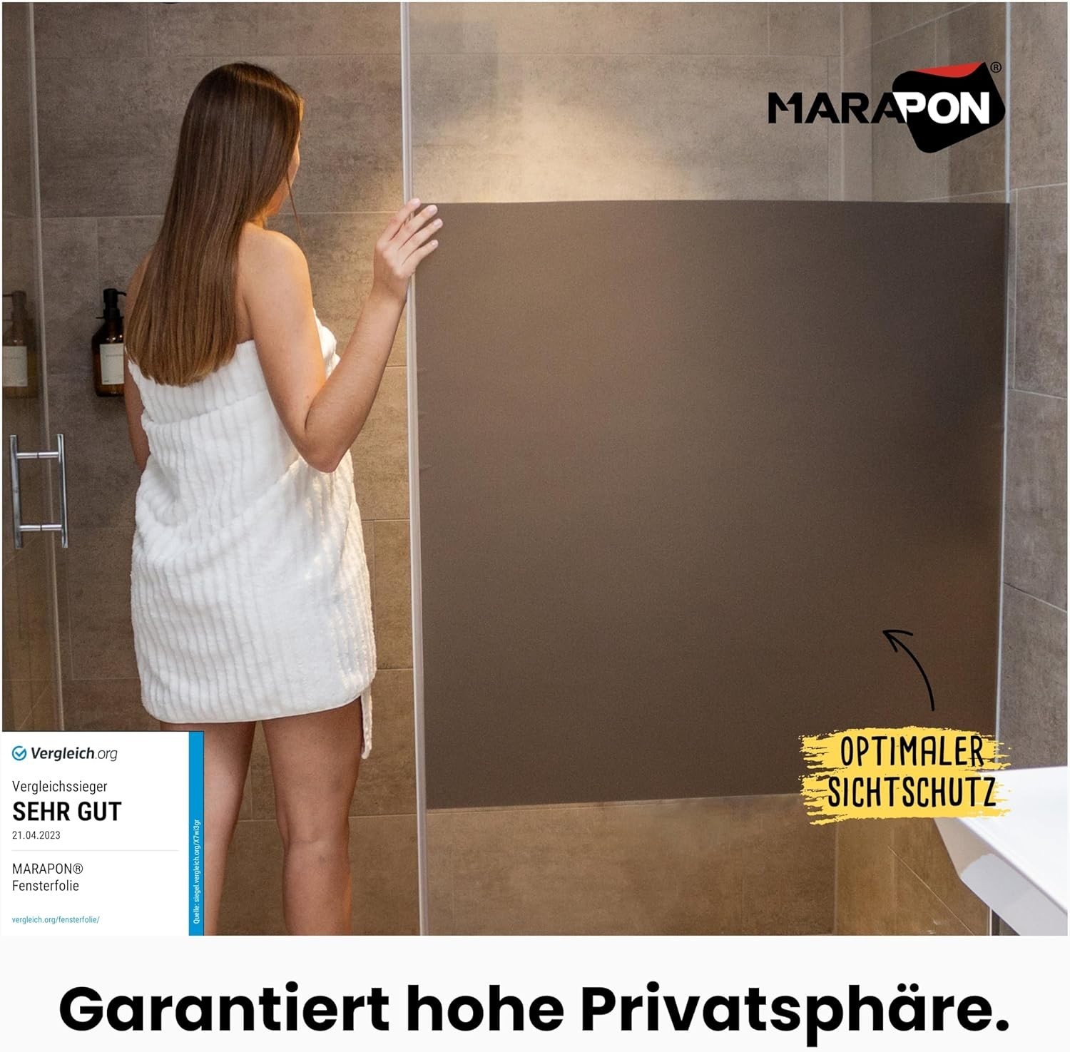(5 pack) MARAPON Opaque Window Vinyl Anthracite 46.5×78.7 Inch