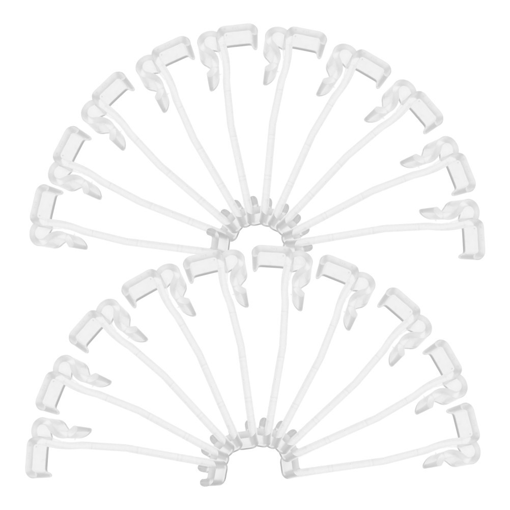 30Pcs Reusable Clear Plastic Clips for Window Curtains and Blind Valance