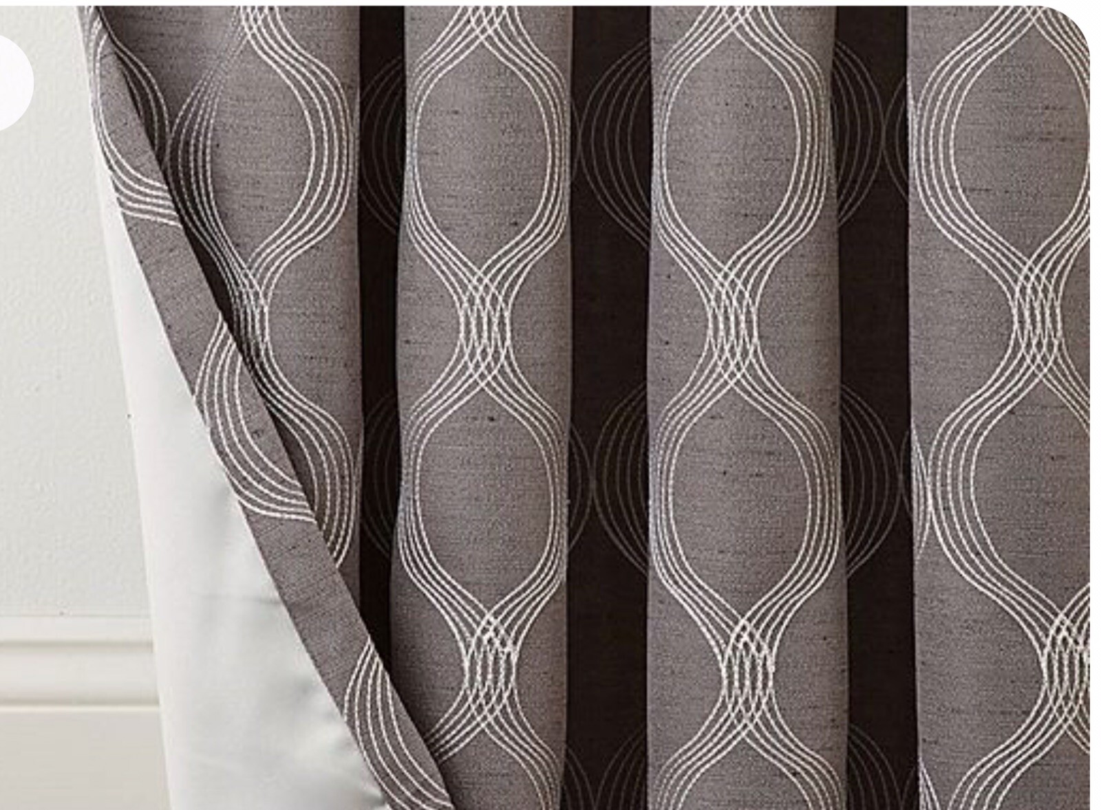 Max Blackout (1 ) Embroidered 100% Blackout Grommet Top Curtain Panel 50x 95