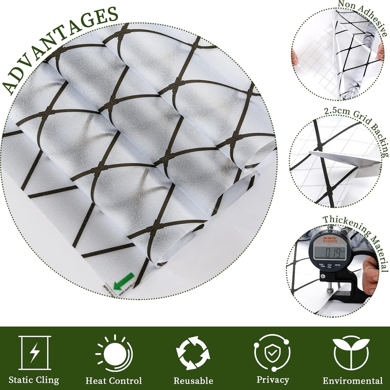 Static Cling Window Privacy Film