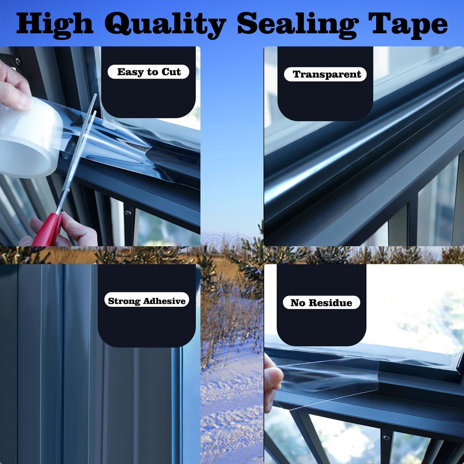 Air Conditioner Window Weather Sealing Tape 2 Inch X 33 FT Weather Stripping Res