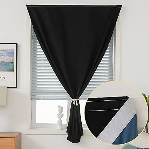 Cortinas autoadhesivas para ventanas, cortinas opacas para dormitorios