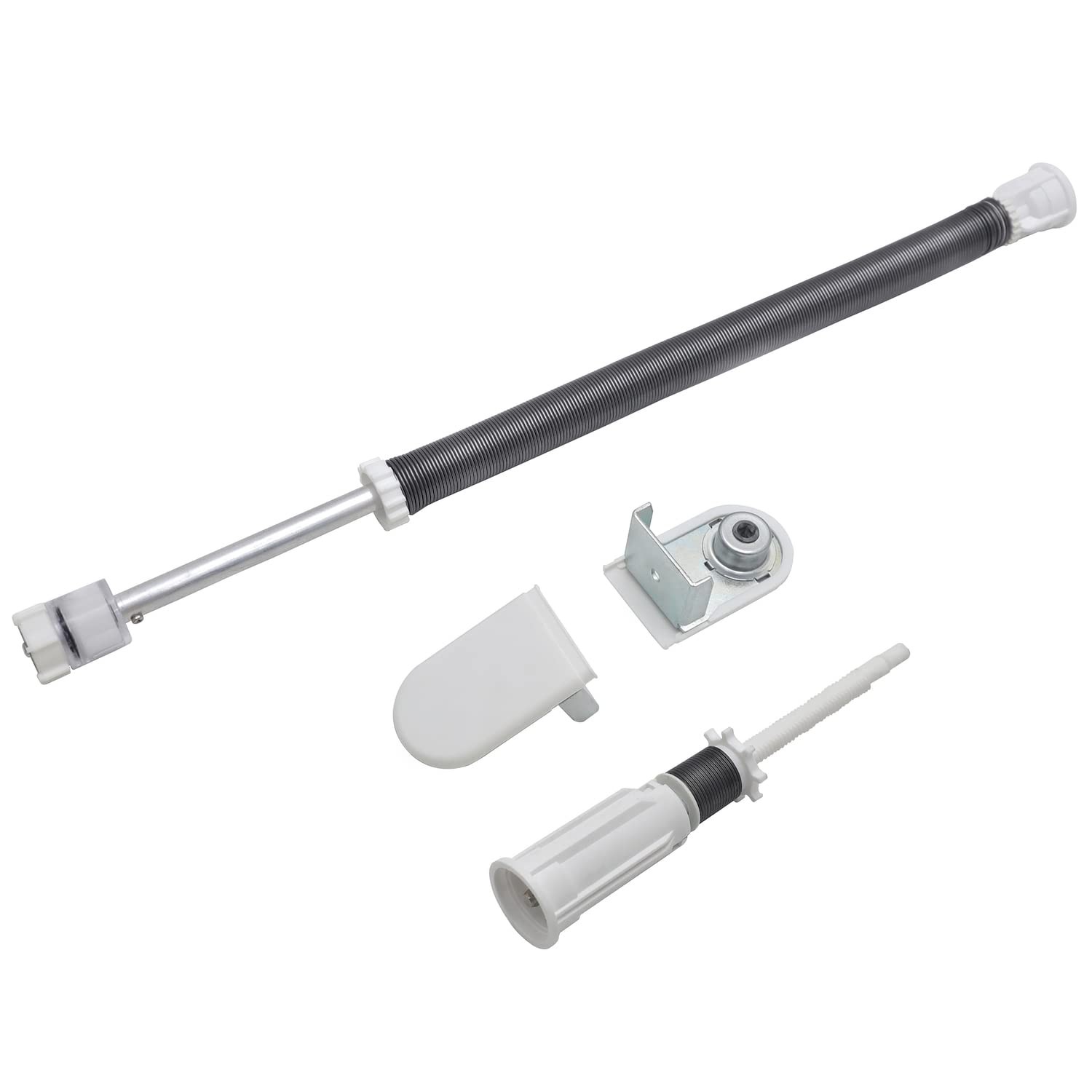 HTTMT- Long Spring w/Roller Blind Bracket Hanging Curtain 19.5inch, White